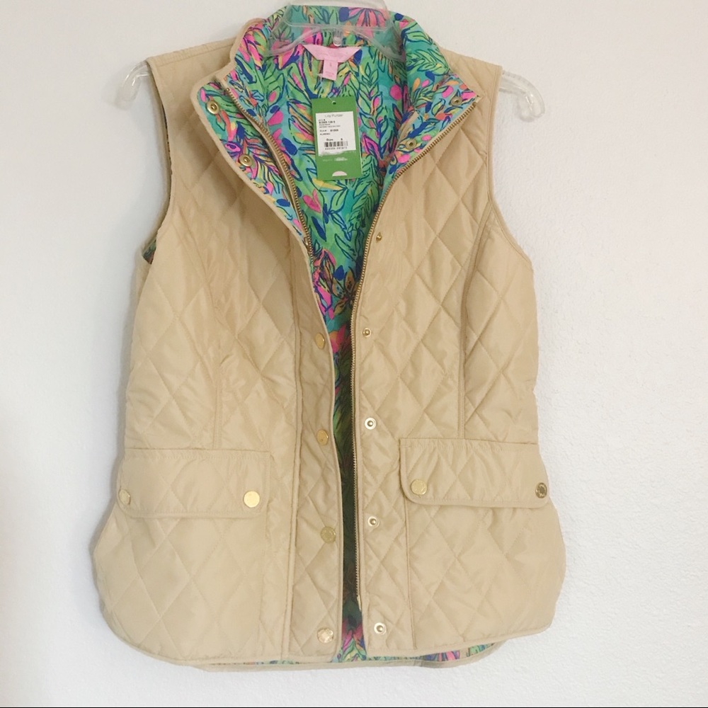 NWT Lilly Pulitzer Getaway quilted vest small
